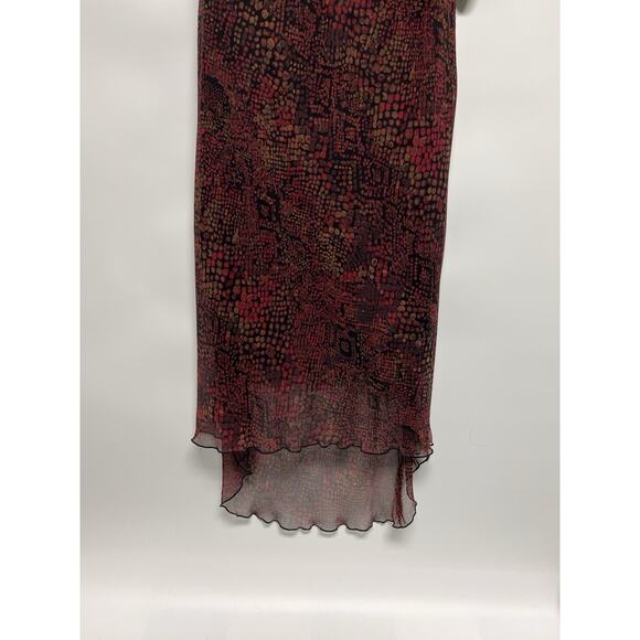 Vintage Midi Dress Womens 16W Deadstock Forest Fairy 90s Grunge Whimsy Sheer - Picture 3 of 16